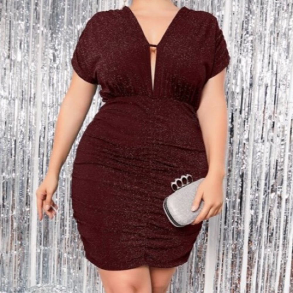 SHEIN sparkly party/club dress - garnet size 3XL